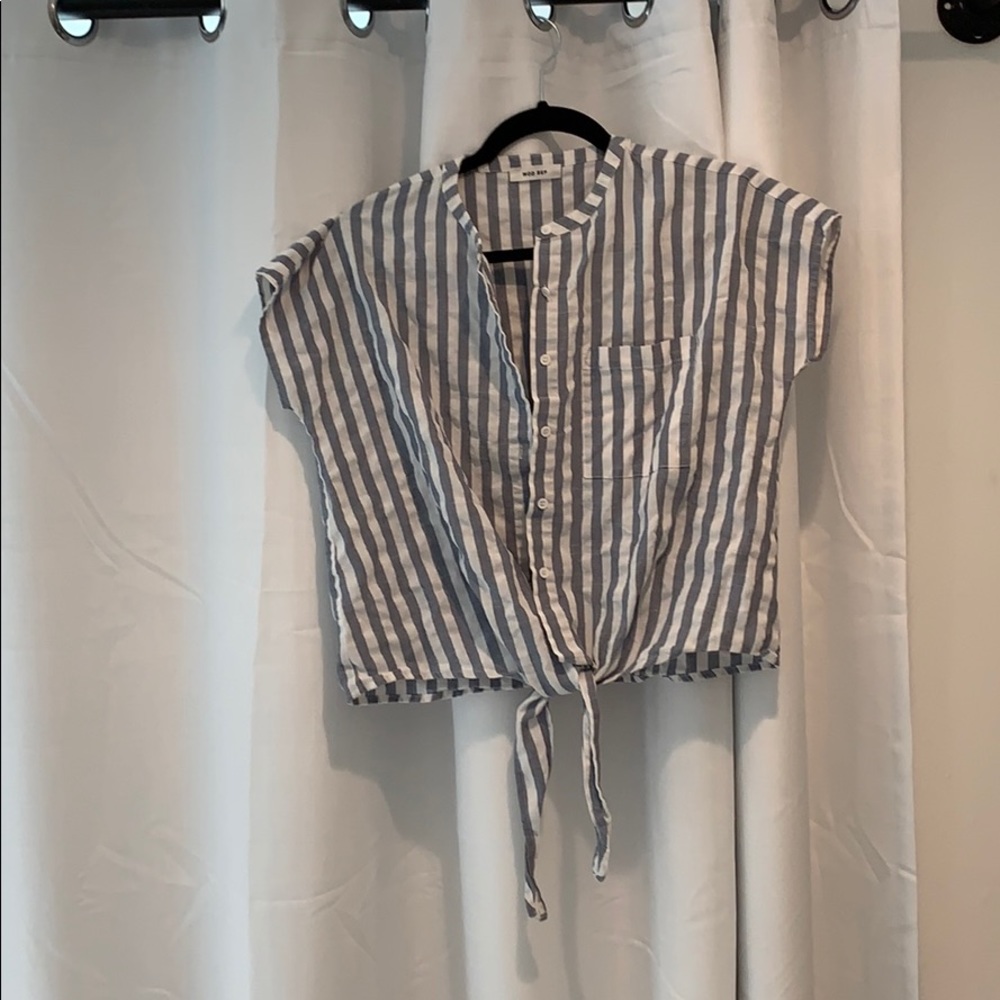 Modref boxy stripe shirt